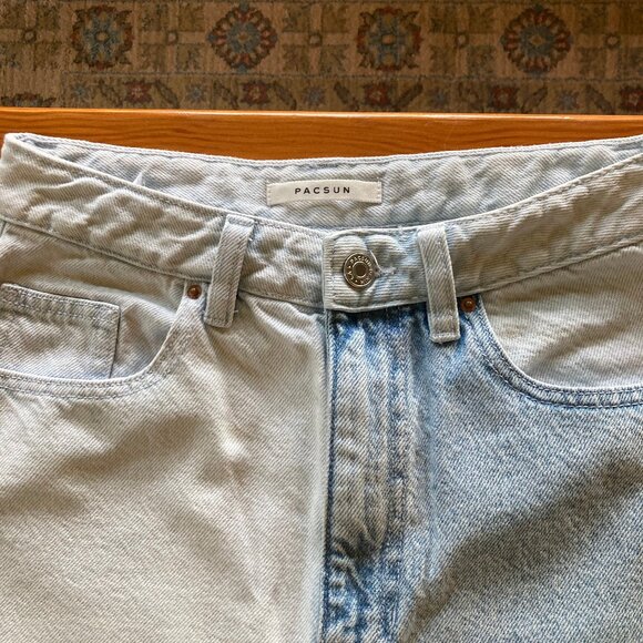 PACSUN Patchwork Jeans, Size 26, Light & Dark Blue - Picture 7 of 11
